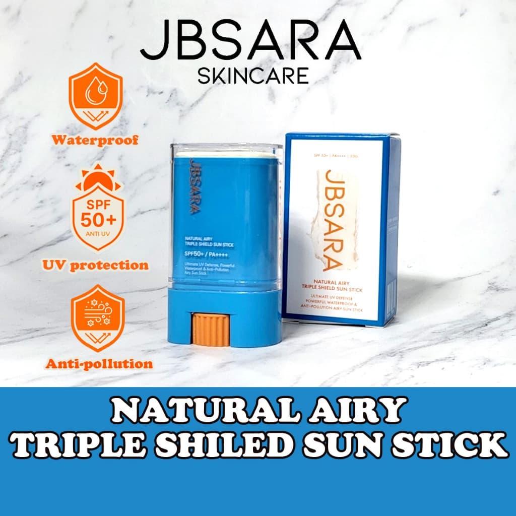 JBSARA Natural Airy Triple Shield Sun stick Protetor Solar 20g spf50+ / pa++++ (uv protect/water proof/anti pollution)