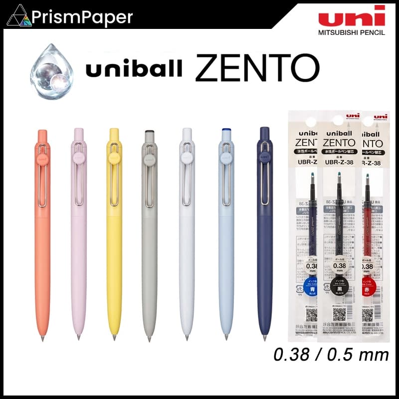 uniball ZENTO Basic/Standard Modelo 0.38/0.5/0.7 Caneta Esferográfica E Recarga De Materiais Reciclados Fabricados No Japão