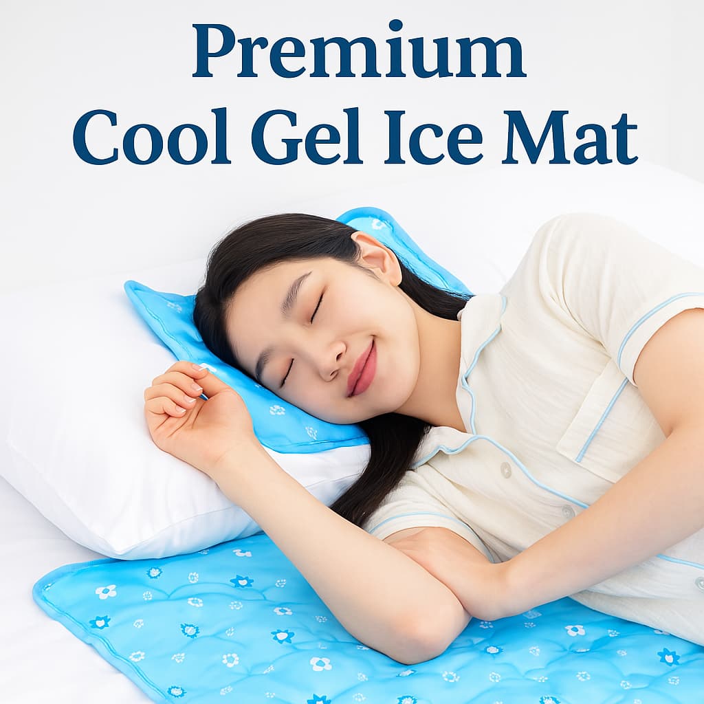 Tapete De Gelo Saromsari Premium Cool Gel Permanece Fresco E Confortável – Sem Necessidade De Energia !