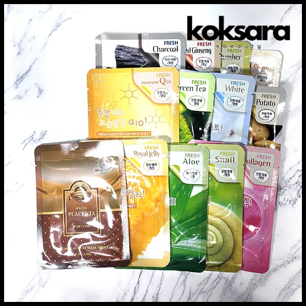 3w clinic fresh mask sheet 1ea 14 type korea mask sheet