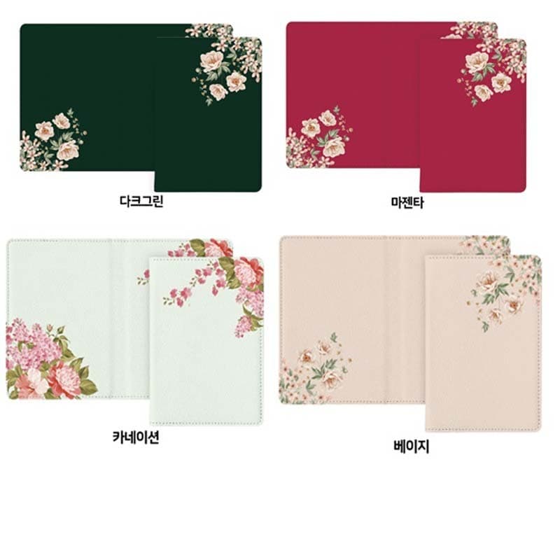 Capa De Couro Para Passaporte De Viagem Coreana RFID ANTI Skimming NTREE FLOWER5