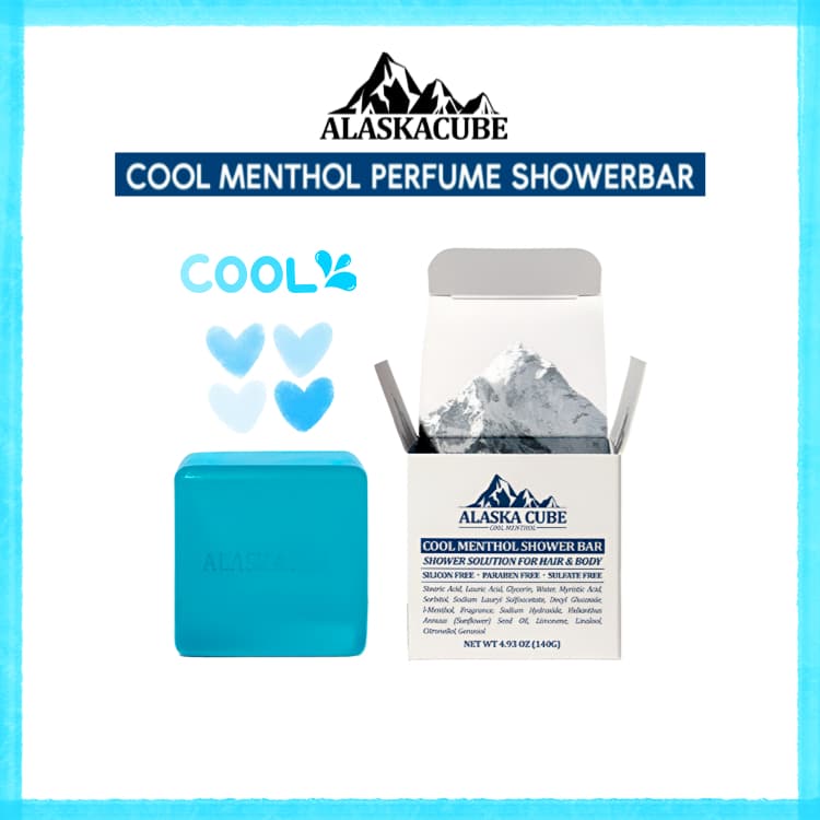 [Alaska Cube] Barra De Banho Com Perfume Cool Mentol