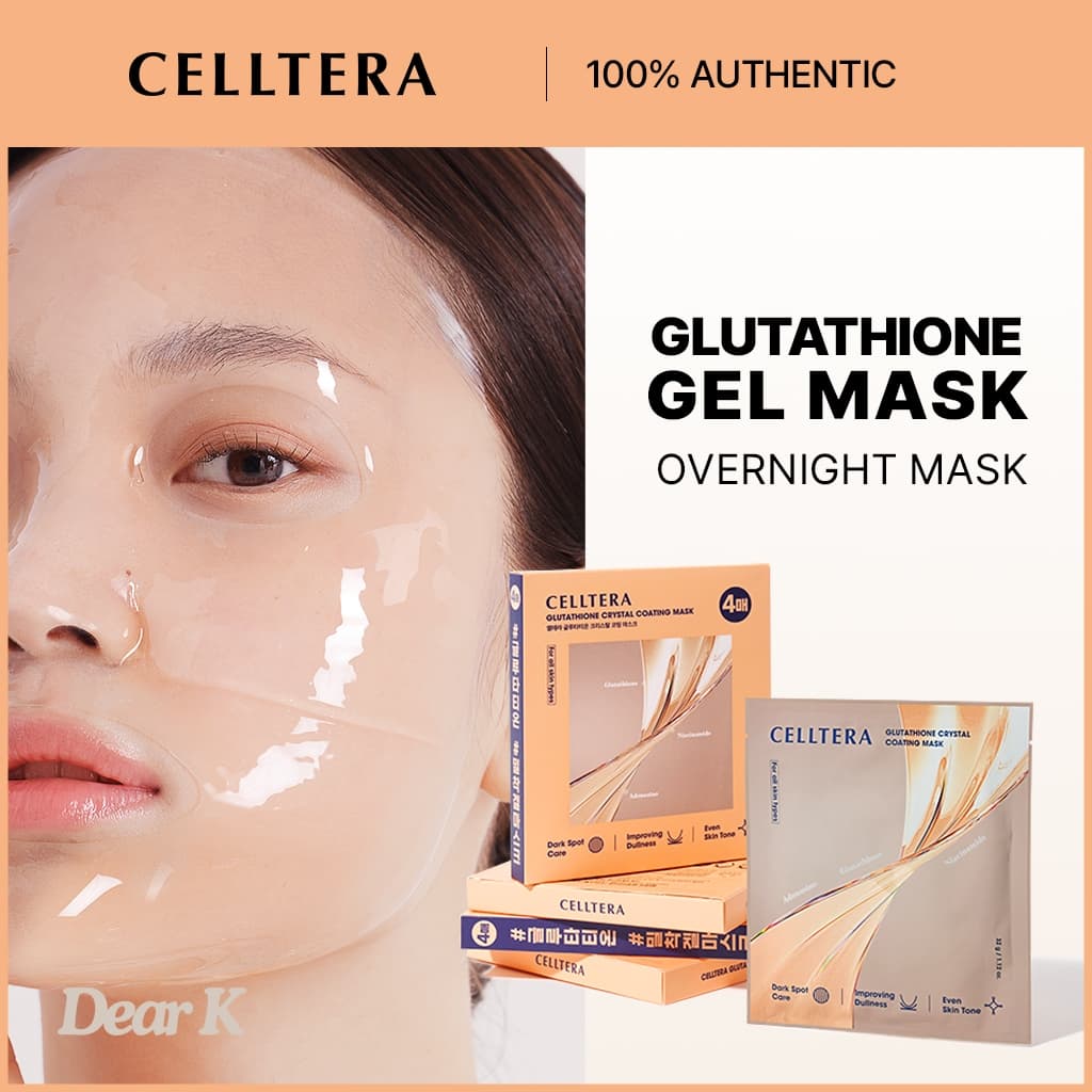 [CELLTERA] Pacote De Máscara De Revestimento De Cristal De Glutationa Durante A Noite , Minimizador De Poros De Hidrogel Coreano