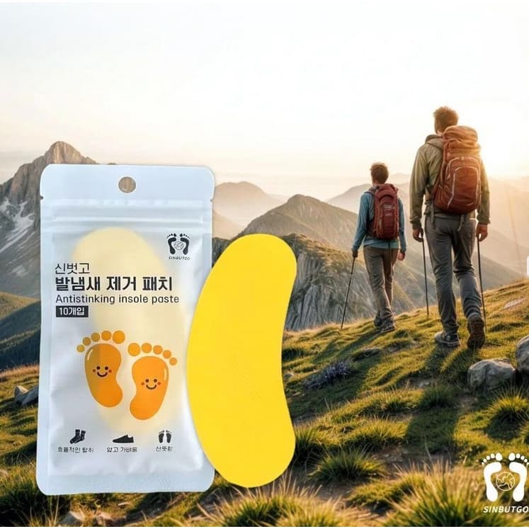 [Coréia] Remendo De Palmilha Desodorante Para Sapatos 60 Unidades Adesivos Antiodor Absorção De Suor Nos Pés | Ambientad