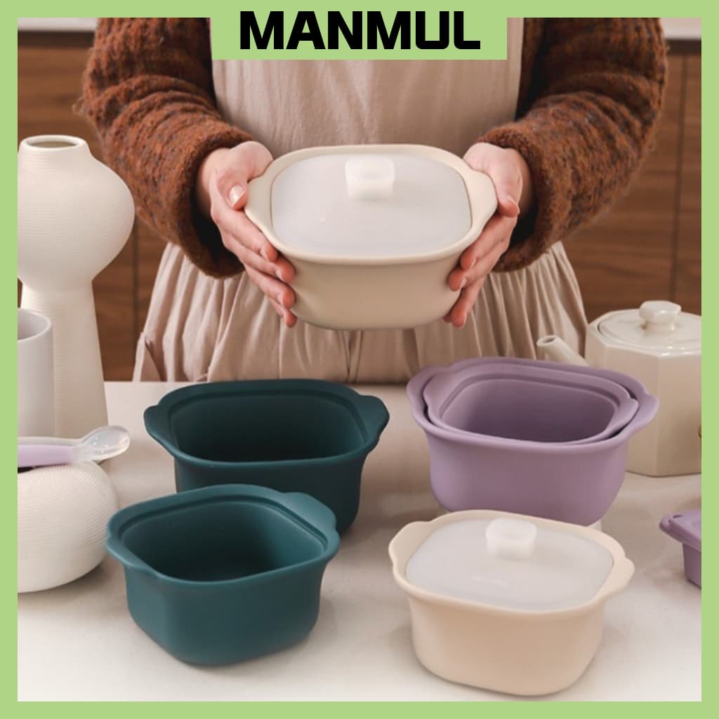 Coreia PETITNOUVE Feito Na Silicone Comida Para Bebê Multi Steamer 900ml/Seguro Microondas/3 Opções De Cores