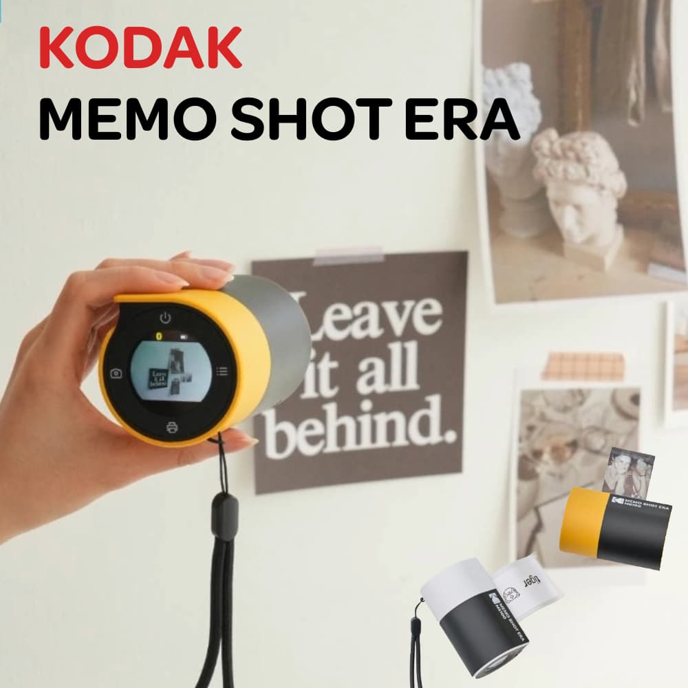 [Kodak] Impressora De Etiquetas Memo Shot ERA MS100 À Prova De Tinta Amarela/Branca Fabricante Térmicas Sem + Opções De 