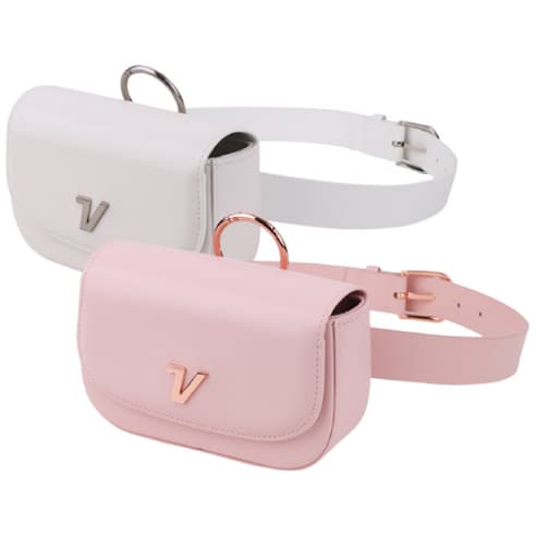 Conjunto De Estojo E Cinto Feminino VOLVIK Golf Rangefinder-Rosa/Branco/Preto