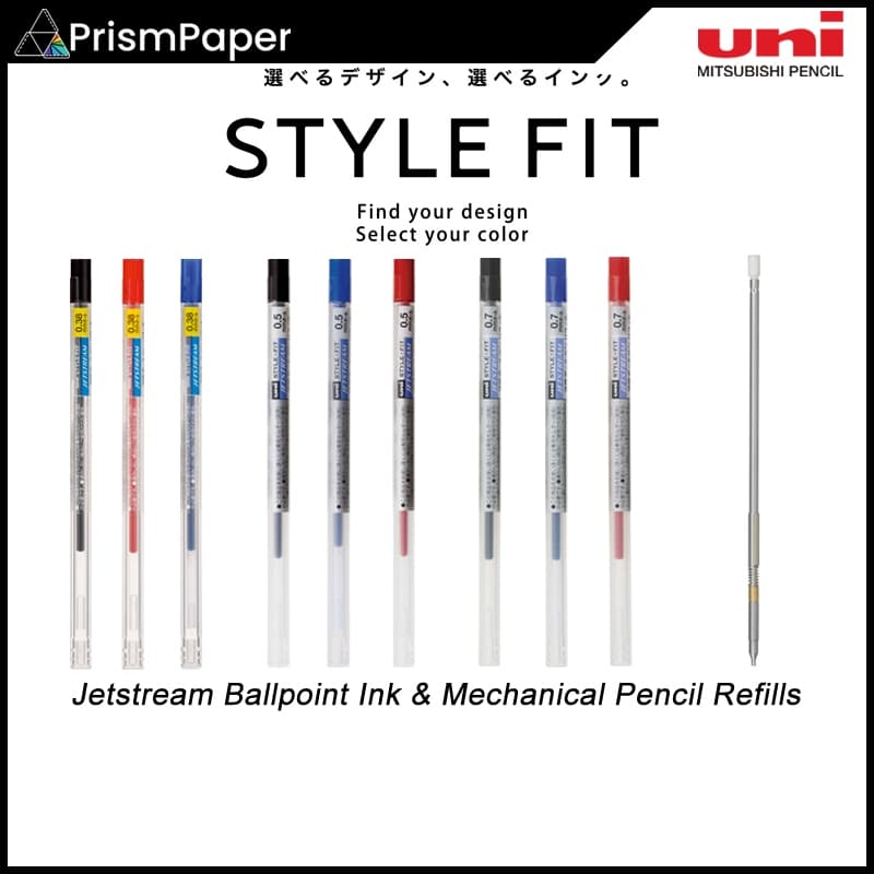 Tinta Esferográfica Uni Style Fit Multi Pen Jetstream (0.38/0.5/0.7 Mm) E Lápis Mecânico (0.5 Recargas SXR-89 , M5R-189