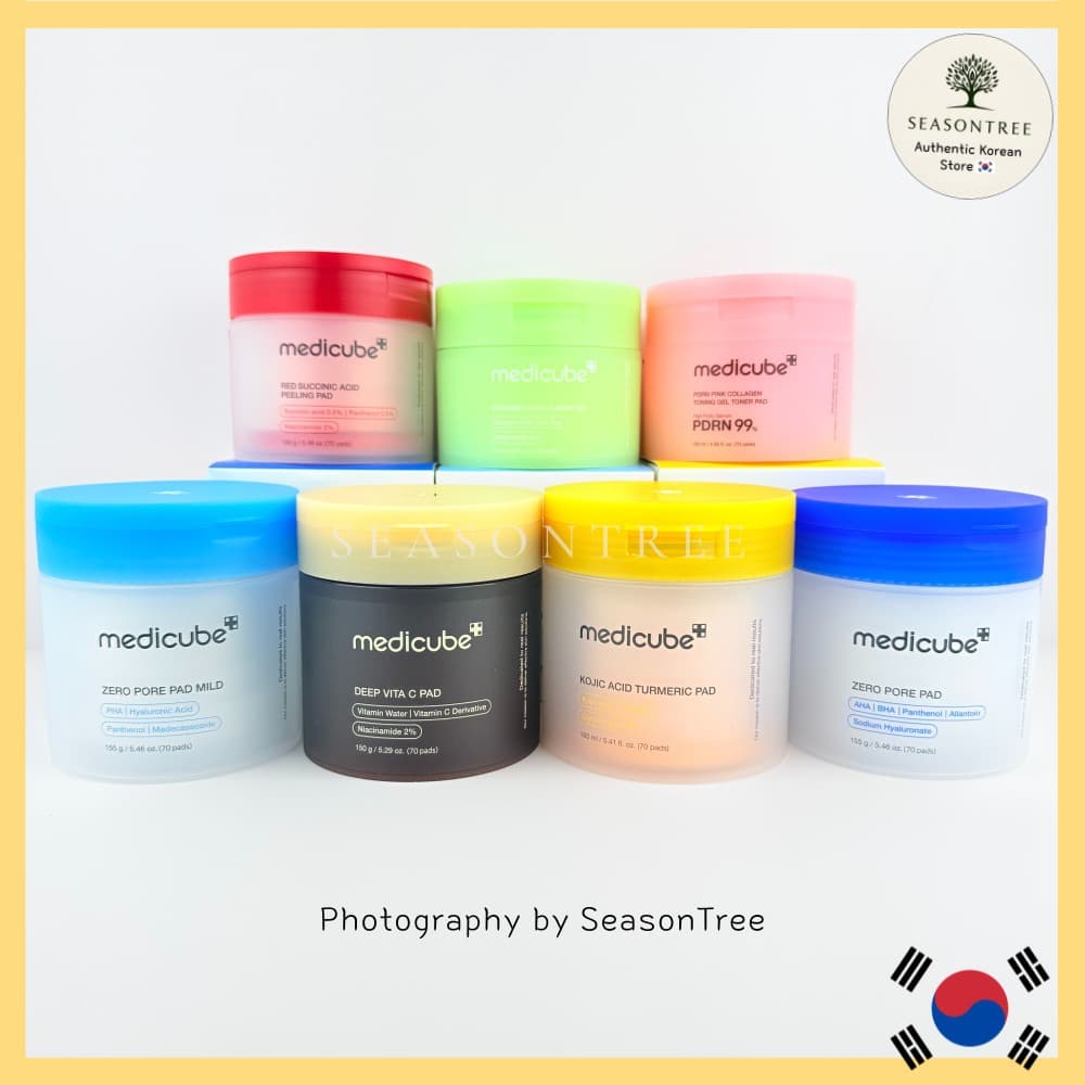 [Medicube] Almofada De Toner 7 Tipos Zero Pore 2.0 PDRN Vita C Cica Kojic Peeling Exosome