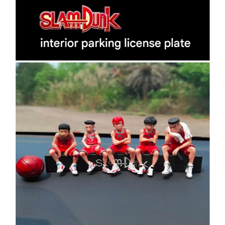 Placa De Carro Slam Dunk Figure | Decoração De Anime E Exibição De Número De Estacionamento , 1 Conjunto