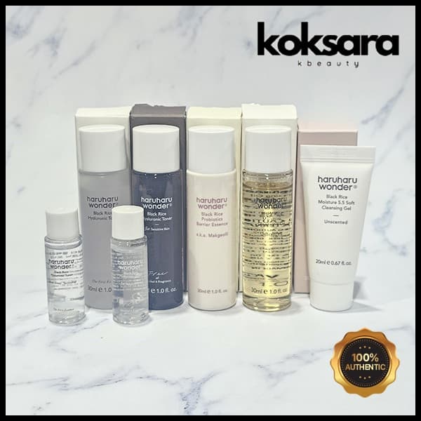 Haruharu Wonder Black Rice Toner Hialurônico Sem Álcool E Fragrância , Gel De Limpeza , Essência ,