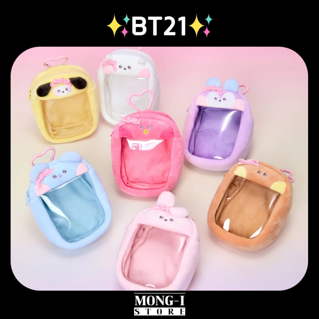 ✨ BT21 Bolsa De Charme Com Fita U minini CLEAR BAG