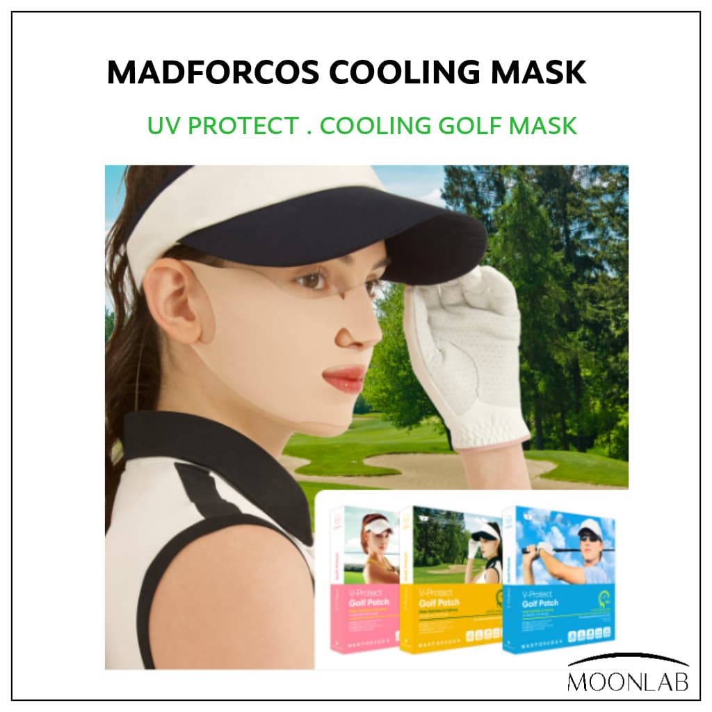 Pacote De Máscara De Golfe Com Proteção UV Madforcos 10 Unidades | Adesivo Facial Refrescante Para Cuidados Solares Prot
