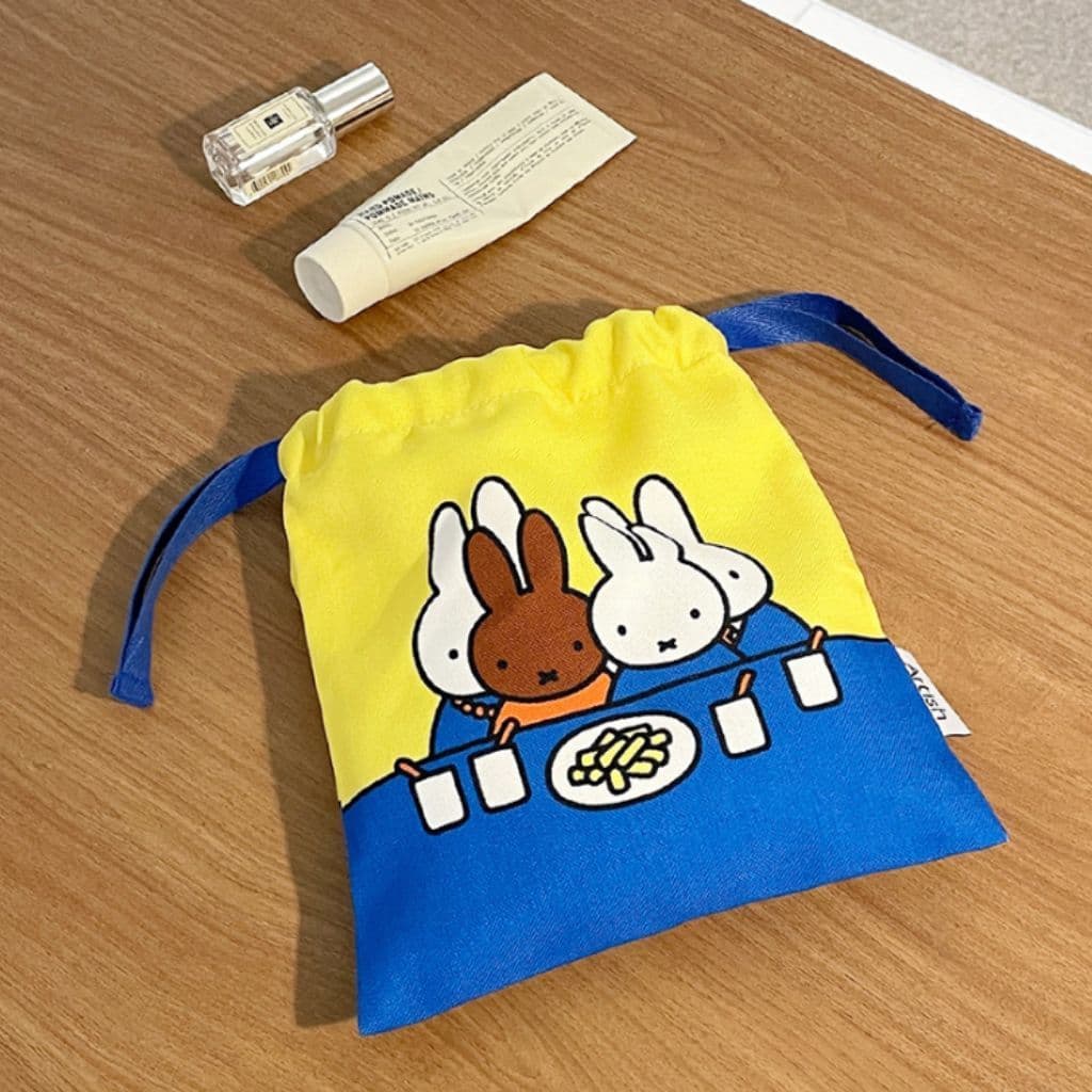 [Licença Oficial Miffy] Bolsa Com Cordão Para Café Da Manhã | Infantil E Mãe Armazenamento Diário Produtos De Personagen