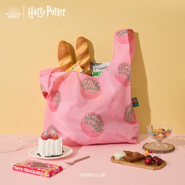 Bolsa De Mercado'happee Birthdae De Harry Potter/Sacola De Compras Reutilizável/Ecológica