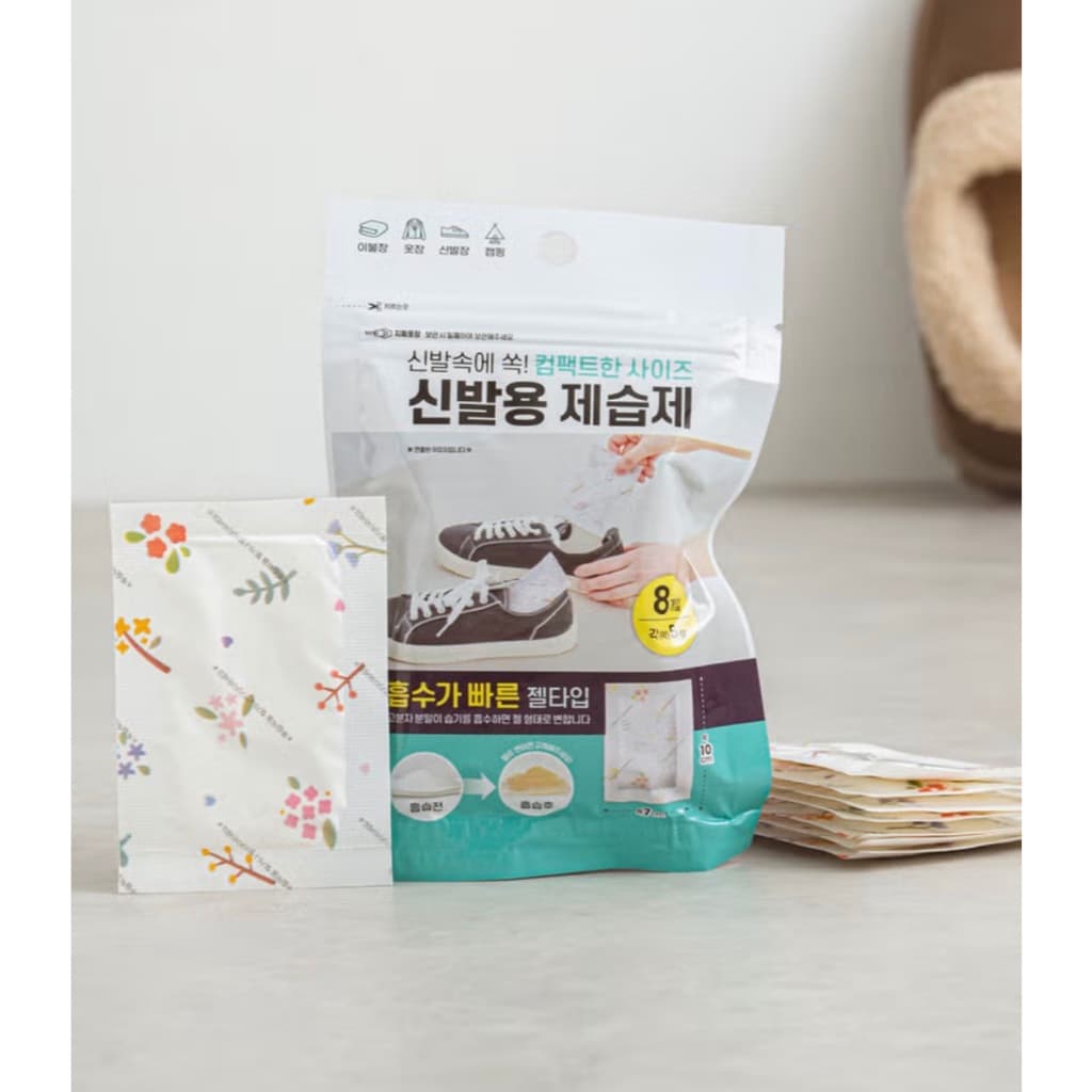 Gel Desumidificador De Sapatos Daiso Tipo 5g x 8 Unidades-Essencial Para Temporada Chuvosa , Absorção Rápida De Umidade 