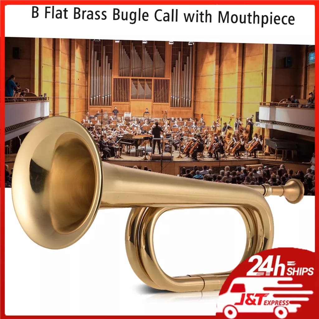 (Em Estoque) B Plano Bugle Call Trumpet Latão Caval @ @ Aria Chifre Com Bocal Para Banda Escola Caval @ @ Aria Militar