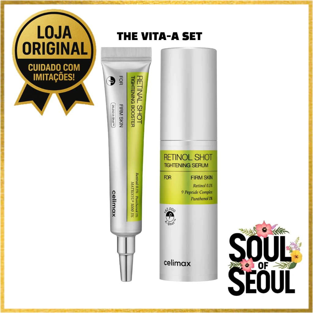 [CELIMAX] THE VITA-A  SET (RETINAL SHOT TIGHTENING BOOSTER 15ml + RETINOL SHOT TIGHTENING SERUM 30mL) Conjunto