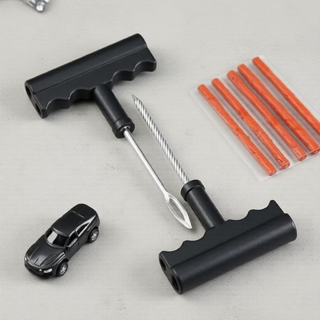  Conjunto de Ferramentas de Reparação de Pneus de Vácuo para Carro, Caminhão, Motocicleta - Faixa de Borracha & Plugue