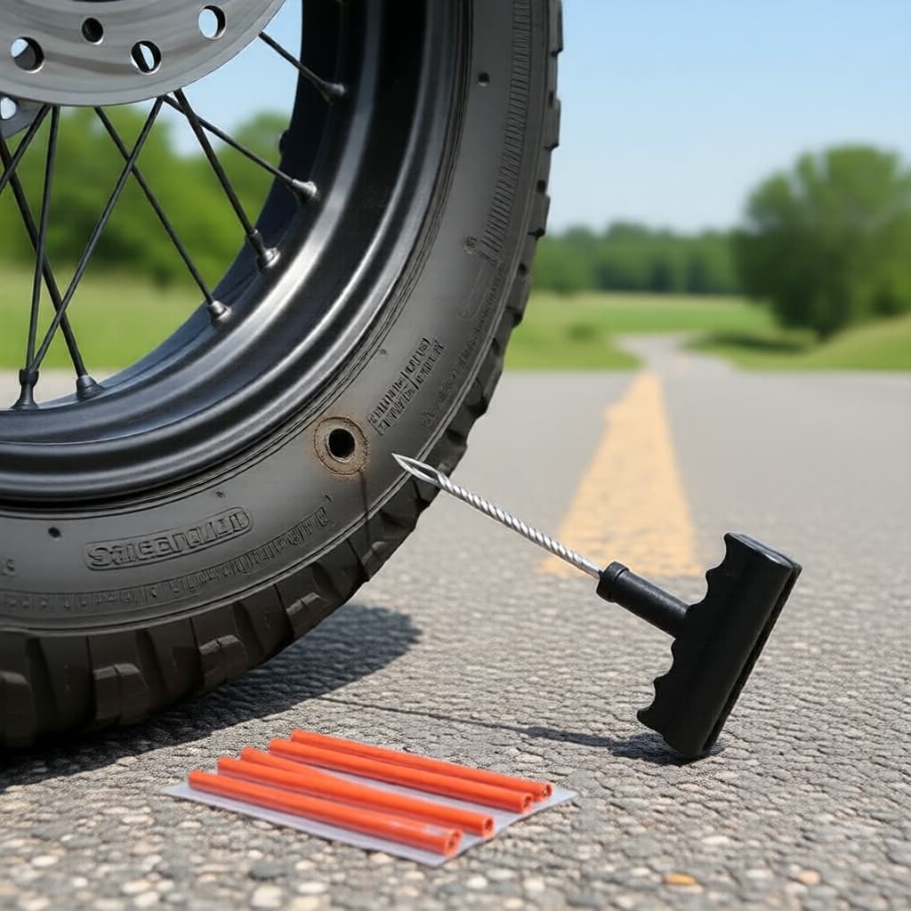  Conjunto de Reparo Pesado para Pneu Furado de Carro, Caminhão e Moto - Tiras e Plugues de Borracha
