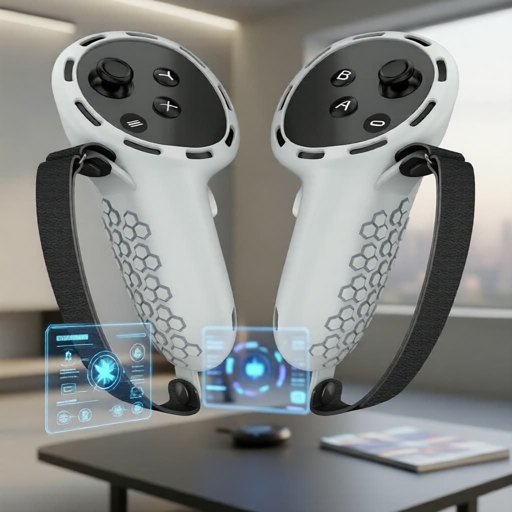  Apertos de Controlador de Silicone com Alça Antiderrapante VR para Oculus Quest 3/3s