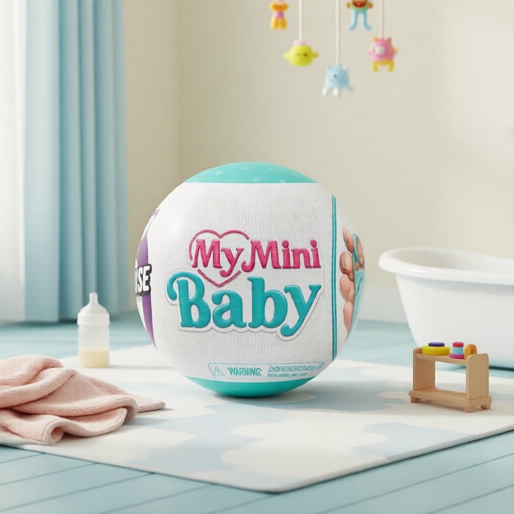  ZURU My Mini Baby Kit de Bonecas Misteriosas | Carrinho de bebê arco-íris + cesto de unicórnio + acessórios | Mini