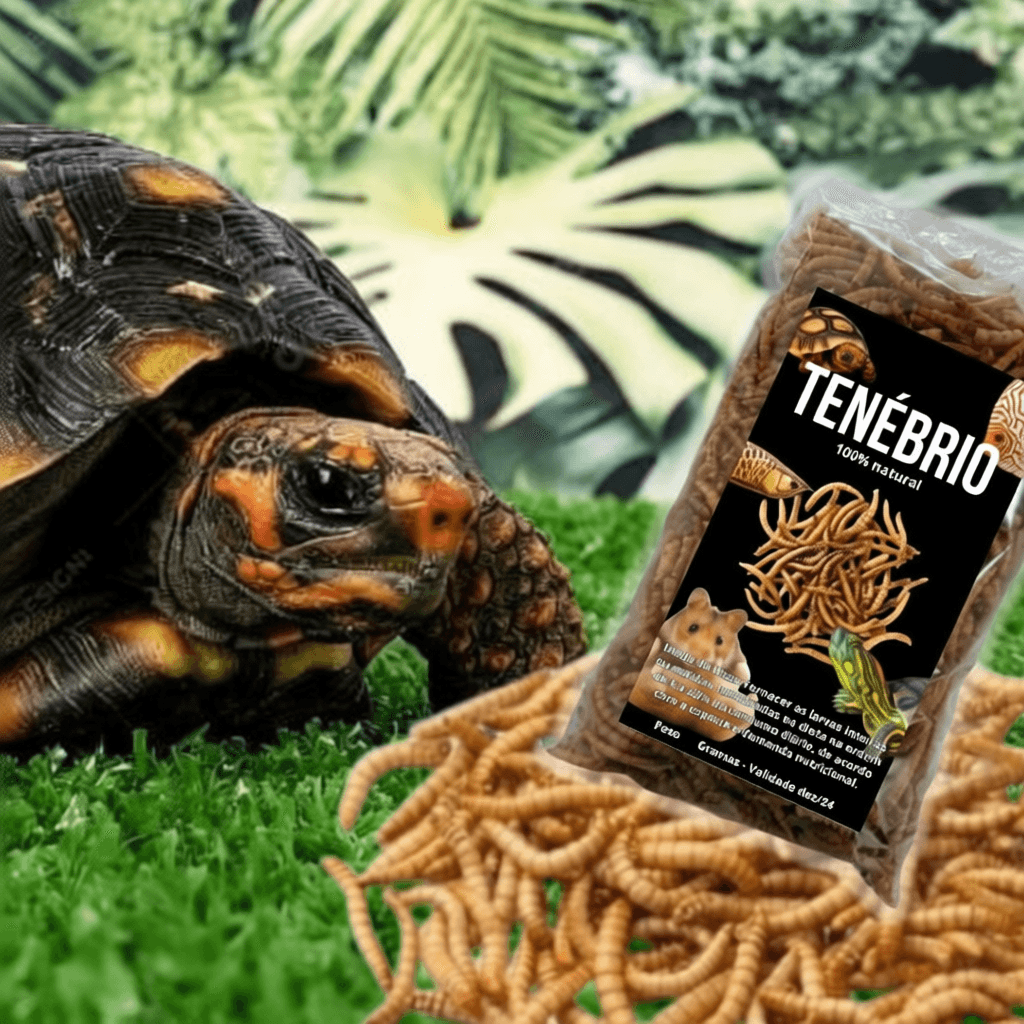 Tenebrio para Jabutis, Tartarugas e peixes, Rico em Cálcio - 100% Natural