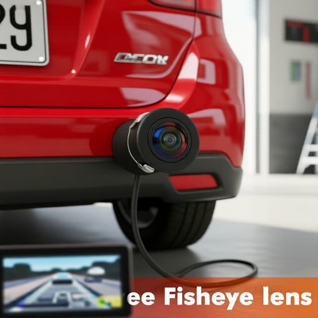  Lente 170° Olho de Peixe AHD 1080p Câmera de Ré para Carro, Visão Noturna em Full HD, Frontal/Traseira Universal