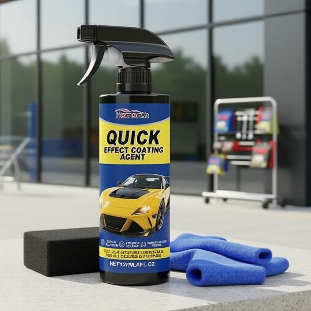  Kit de Revestimento Cerâmico de 120ml com Toalha e Esponja - Proteção Hidrofóbica Avançada de SiO2 para Pintura de