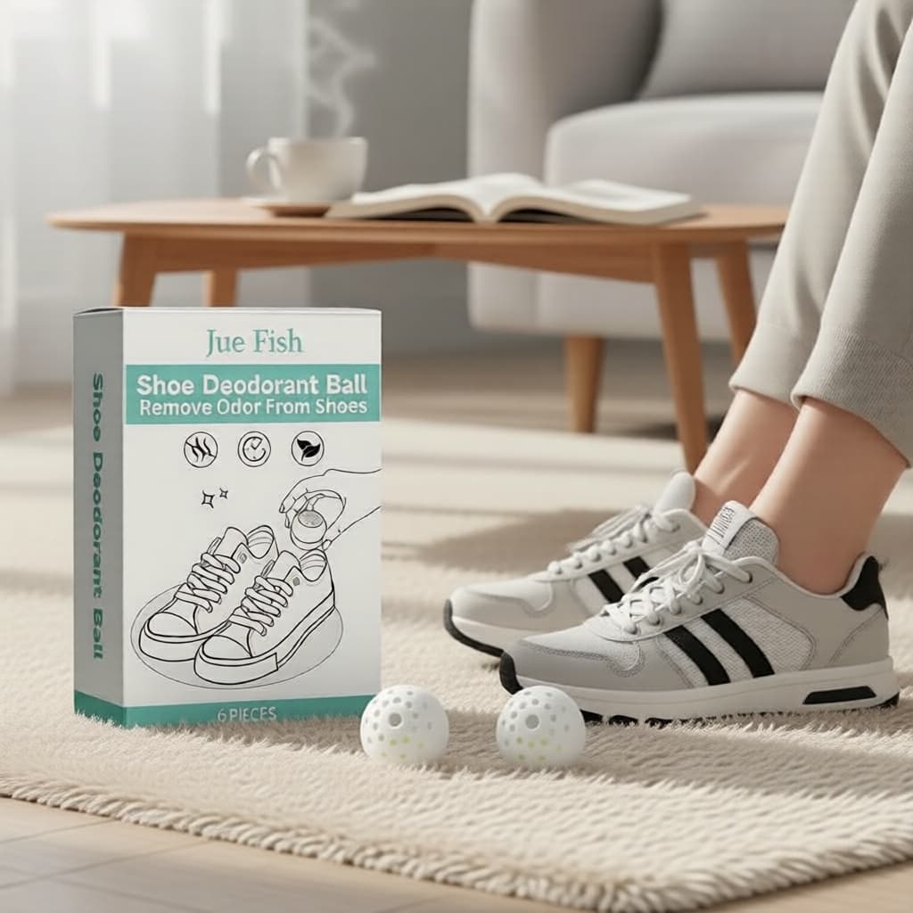  Bola Desodorizante para Calçados e Meias Jue Fish, Perfume Fresco para Calçados, Armários e Uso Diário em Casa