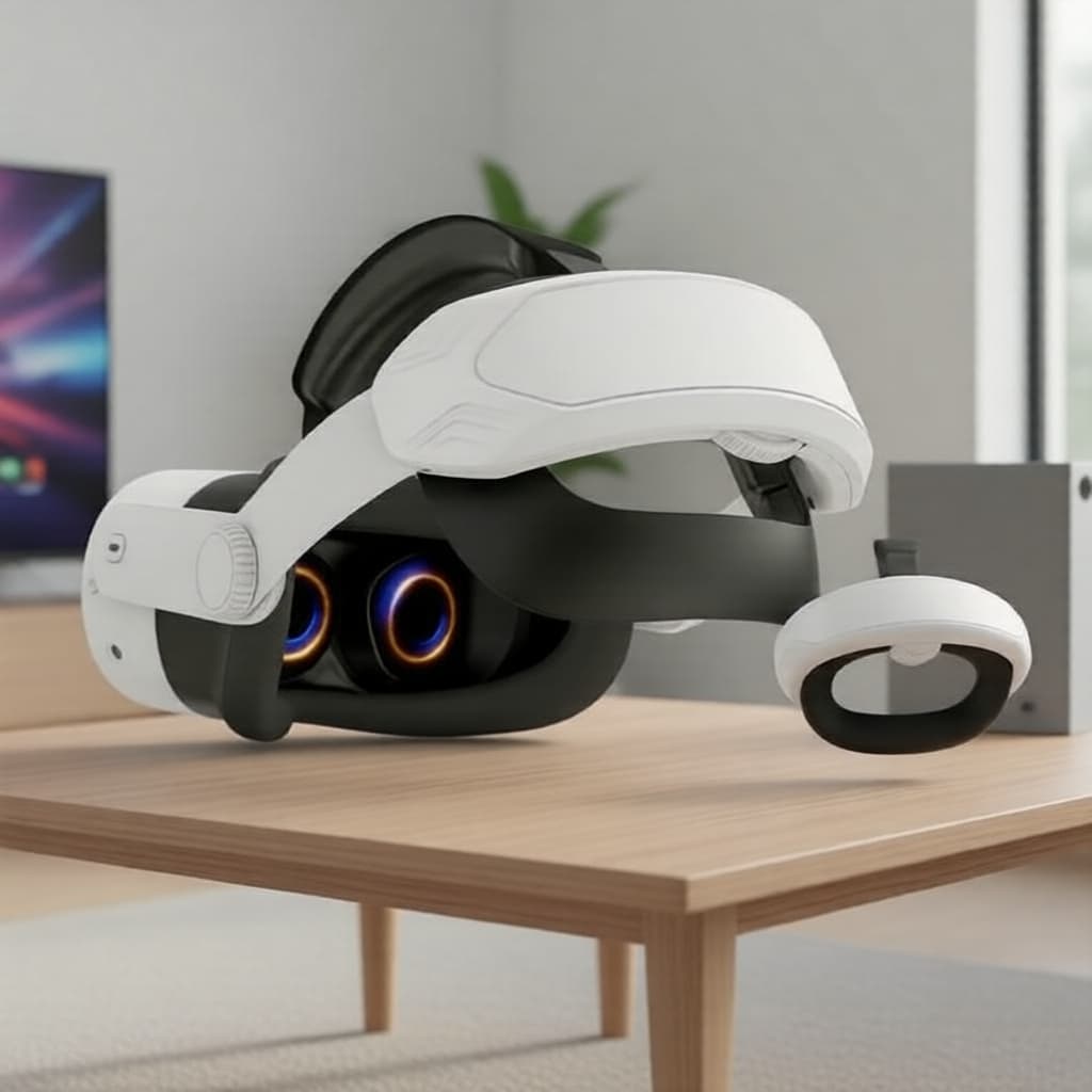  Alça de Cabeça VR Comfort para Oculus Meta Quest 3S 3 2 – Ajustável, Sem Bateria, Reduz o Peso no Rosto
