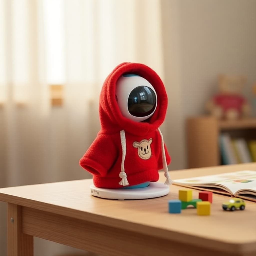  Eilik Robô Inteligente de IA Tamagotchi com Suéter, Chapéu e Cachecol Festivos de Natal Bundle