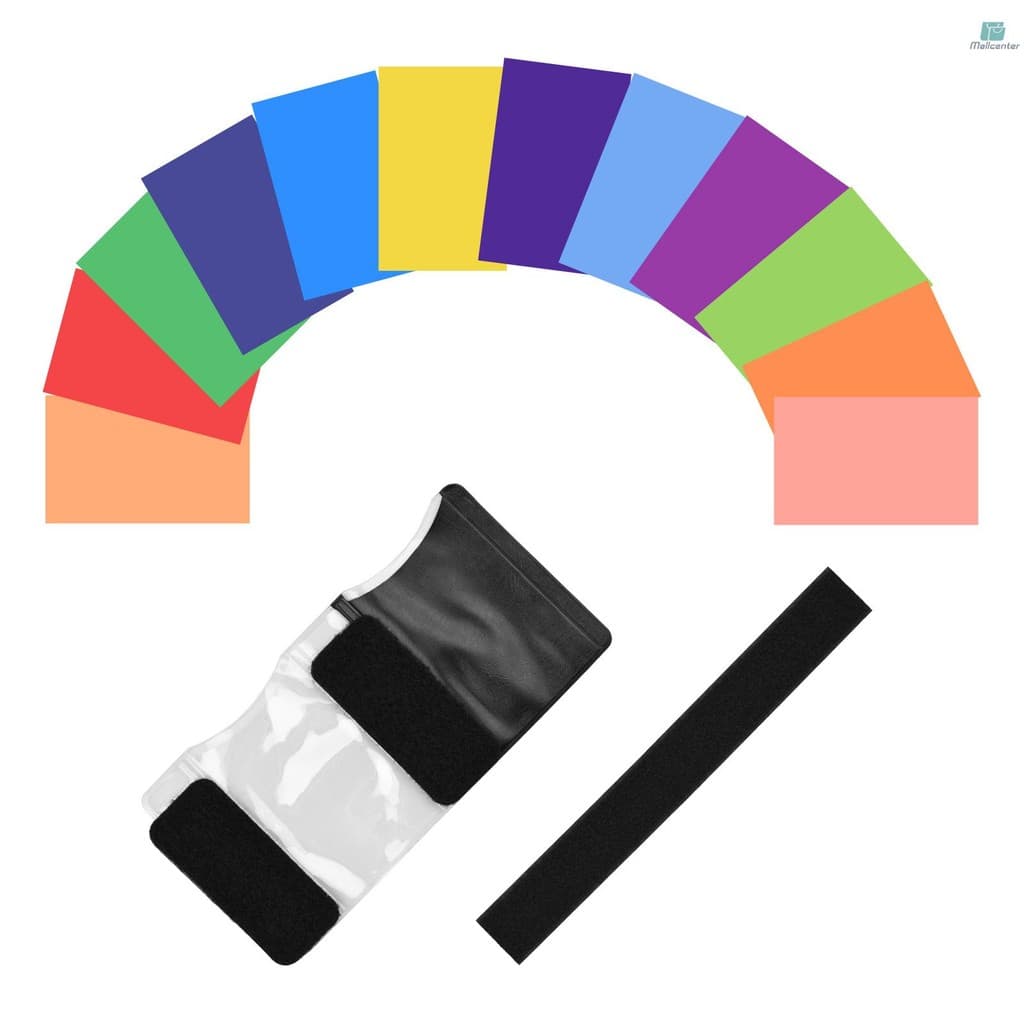 12pçs Géis De Flash De Câmera Universal , Filtros De Iluminação , kit De Filtro De Correção De Cor Para Speedlight , Fác