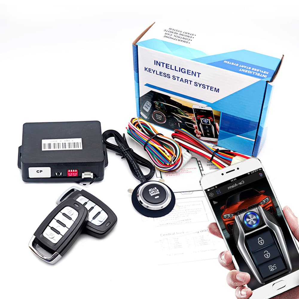 Kirbin Alarme De Carro Universal , Botão De Partida E Parada , Sistema Sem Chave , Aplicativo Bluetooth , Kit De Ignição