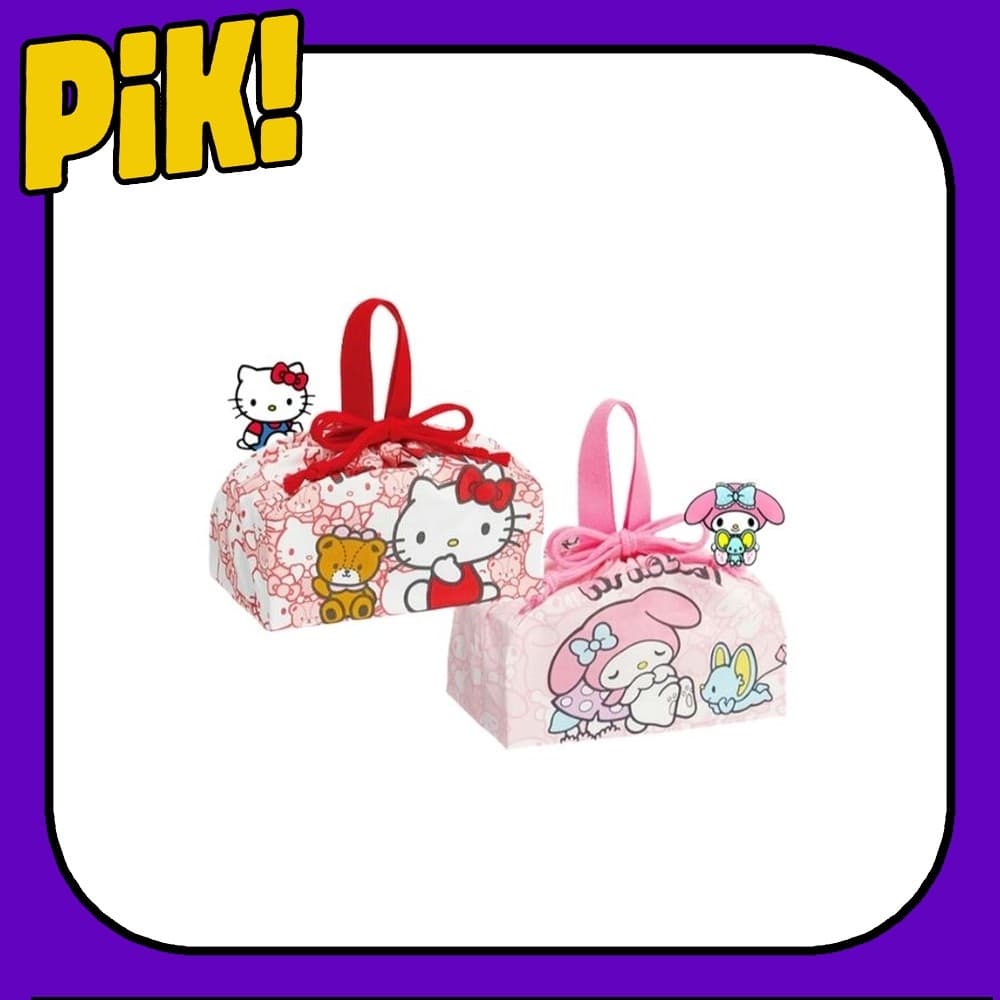 < SKATER > Saco Com Cordão Para Almoço KITTY/My Melody KB7