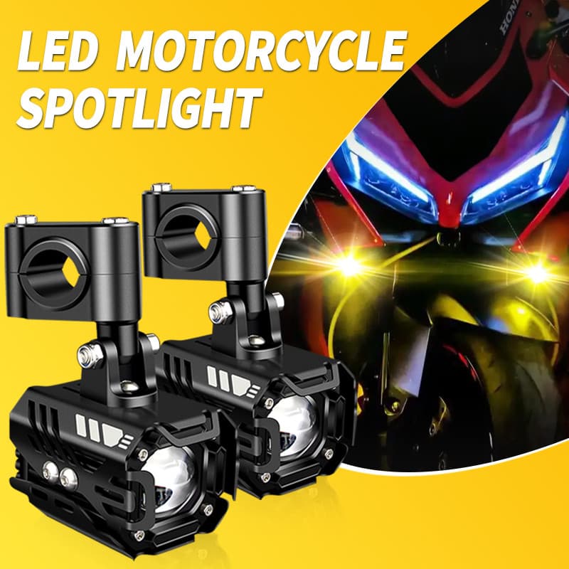 Dupla Cor LED Faróis Da Motocicleta Holofotes Auxiliar12v 24V Lâmpada De Condução Para Honda CBR650F CB650F CB650R CBR65