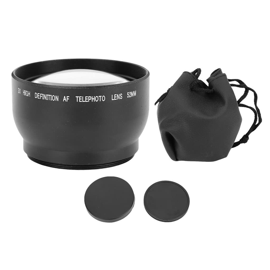 [Onlylover] Lente Telefoto Teleconversor HD Com Ampliação 2X De 52 Mm Para Câmera De Montagem Em Alumínio Leve