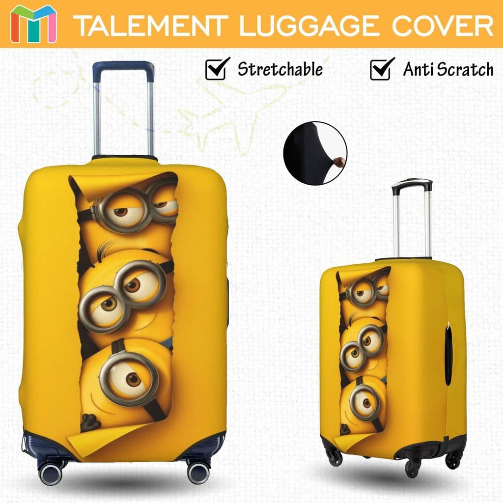 Minions Capa para Mala de Viagem Da Moda Personalizada De Elasticidade Protetor de Mala de Viagem 10kg 23kg TOK99