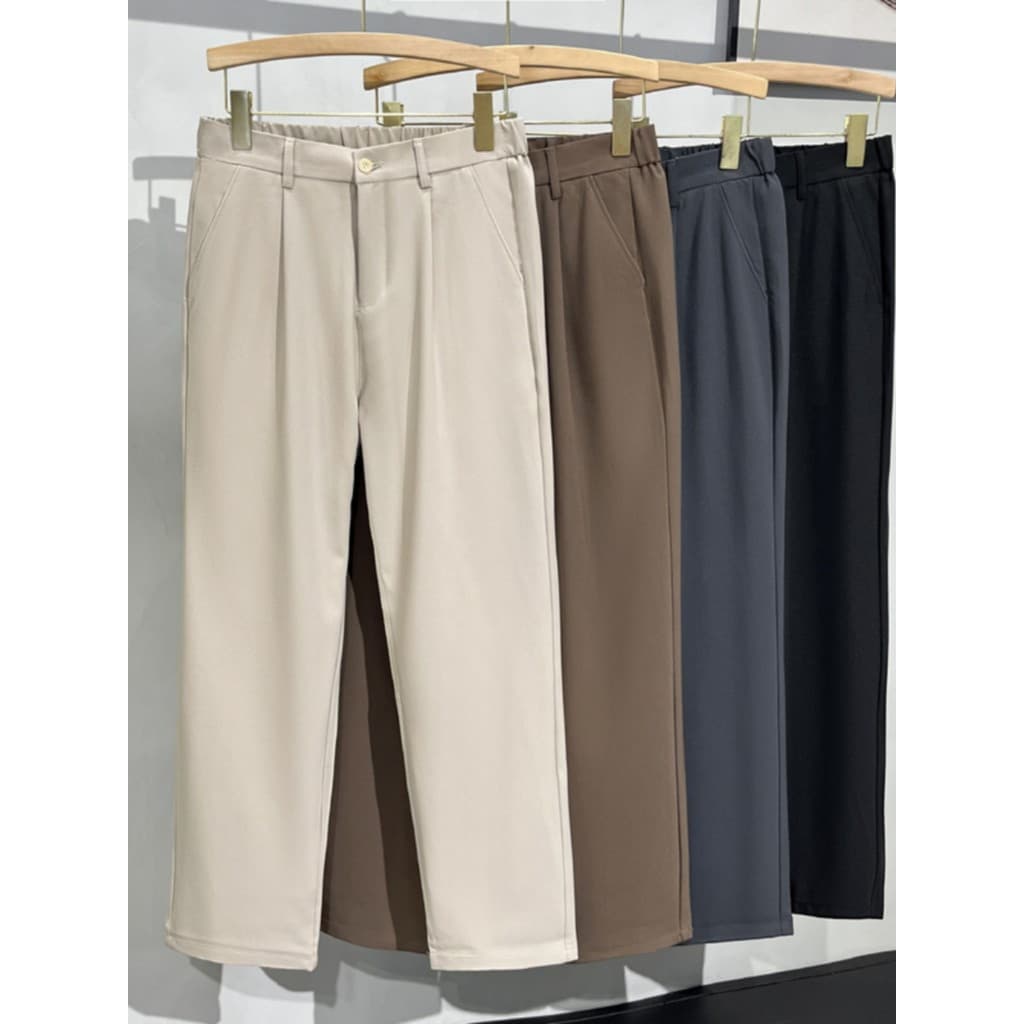 Japonês luz estilo maduro terno calças na moda ins juventude calças masculinas primavera outono solto Drape calças casua