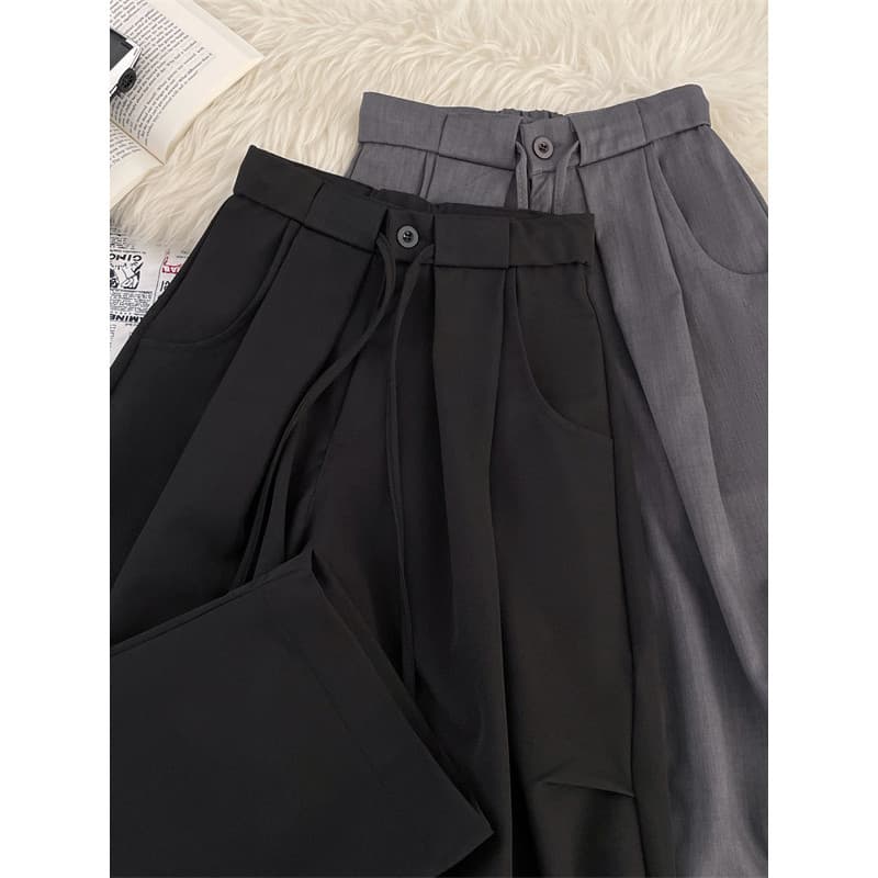 Design terno calças masculinas outono tendência vibe Drape Semi-elástico calças de perna reta High-End rufião bonito cal