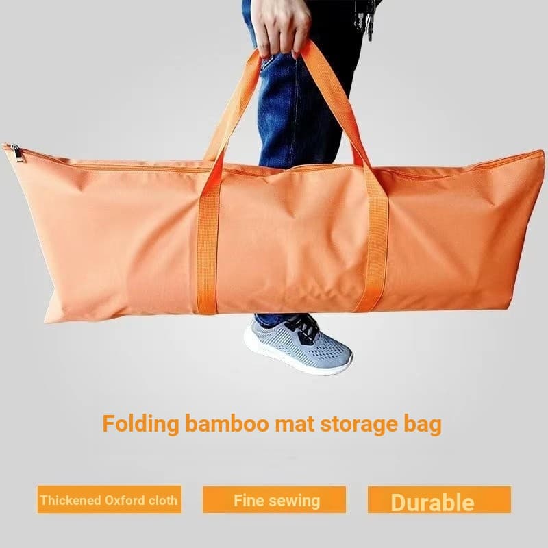 1.8m dobrável fresco esteira saco de armazenamento meia dobrável esteira sacola Extra grosso bambu esteira capa poeira 1