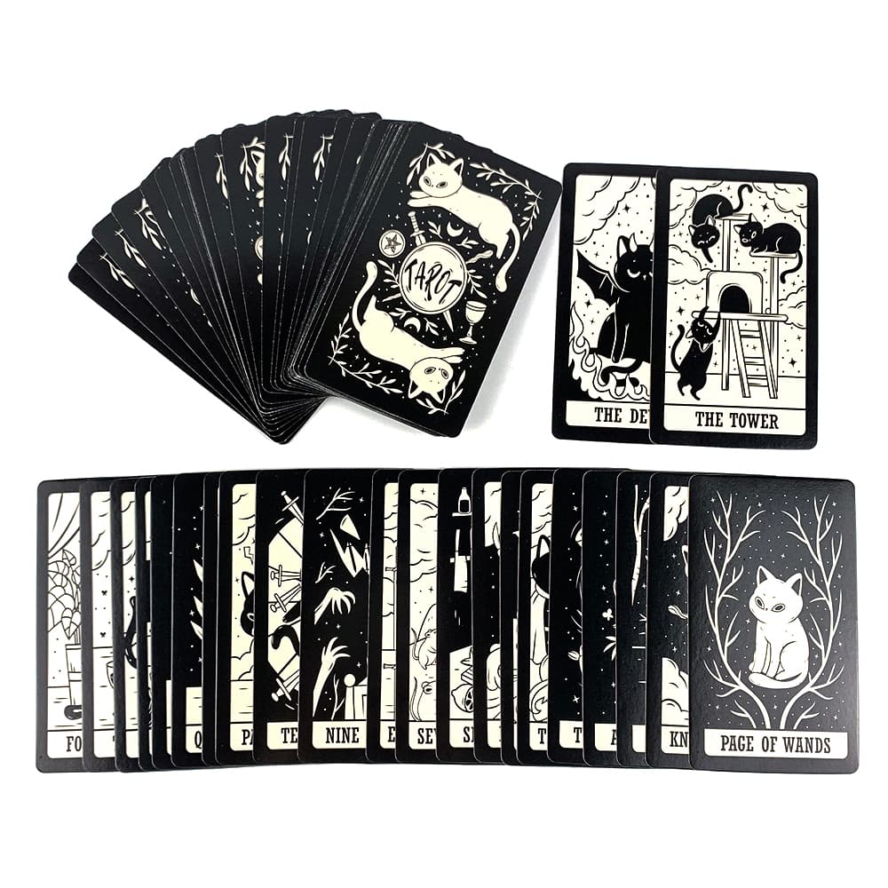 Baralho De Tarô De Gatinhos Com 78 Peças, Jogo De Cartas Oraculares E De adivinhação