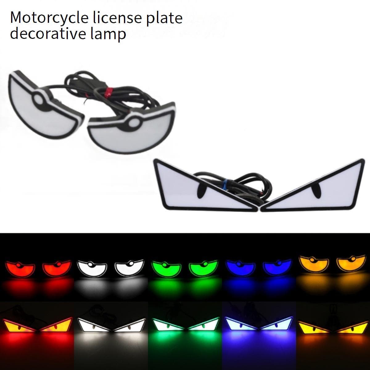 Luzes LED De Olhos Do Diabo Para Motocicleta-Mini Lente De Projetor , Farol De Demônio E Lâmpada De Sinalização De Mudan