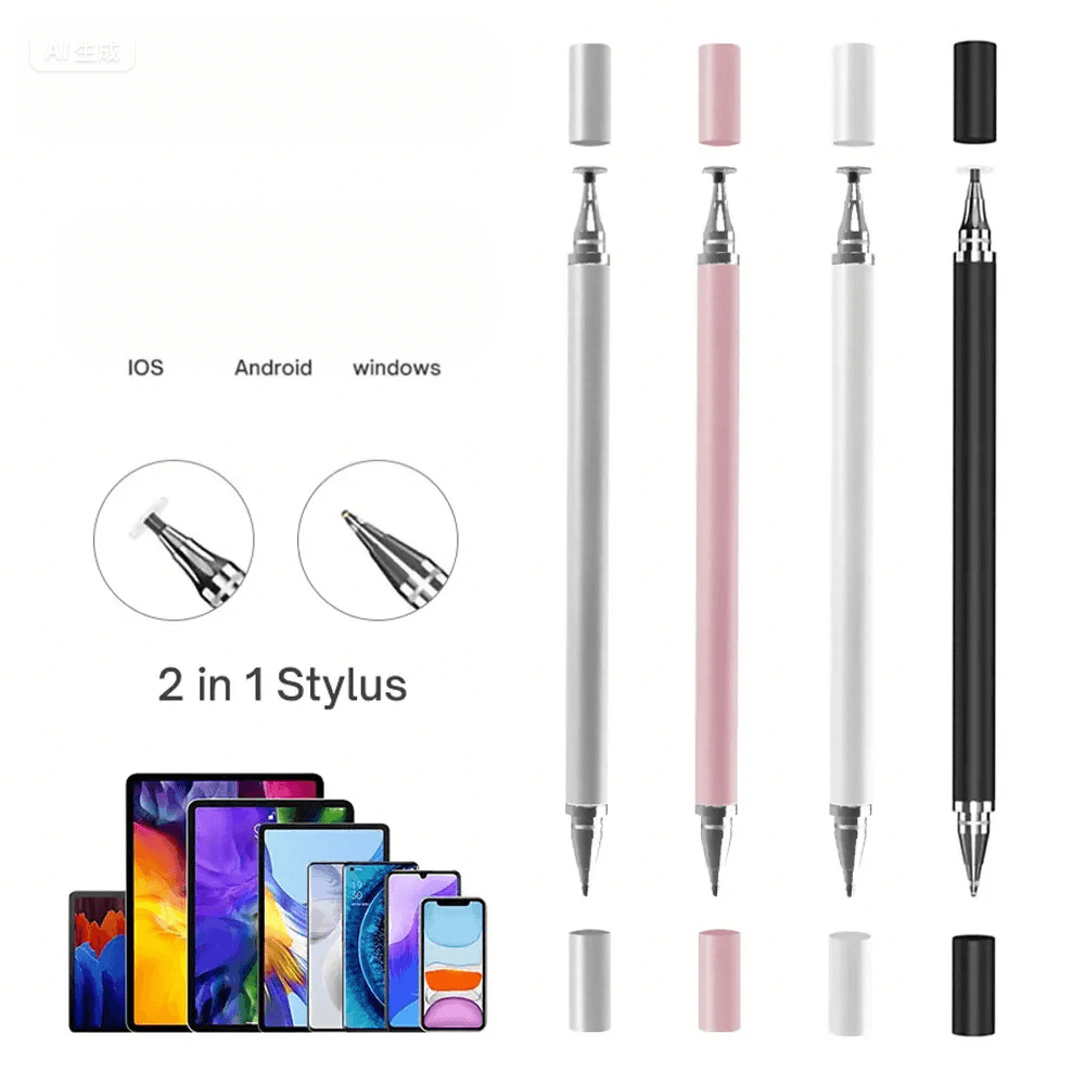 Caneta Stylus Universal 2 Em 1-Ponta De Disco De Alta Sensibilidade Para Tablets E Telefones Android/iOS