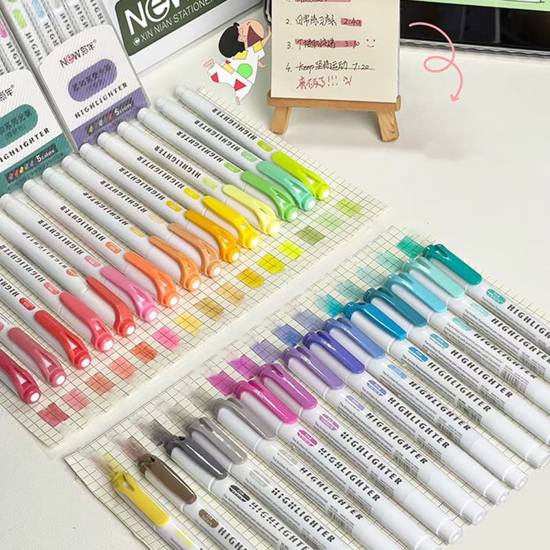 Conjunto De Marcadores Criativos De Duas Cabeças De 30 Cores Para Estudantes-Canetas Marcadoras Coloridas Registro No Di