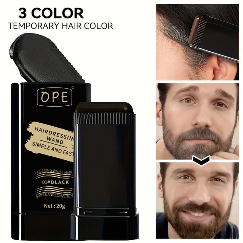 Caneta De Retoque De Cabelo Instantâneo Preto Solução Rápida Em Movimento Para Cabelos Grisalhos