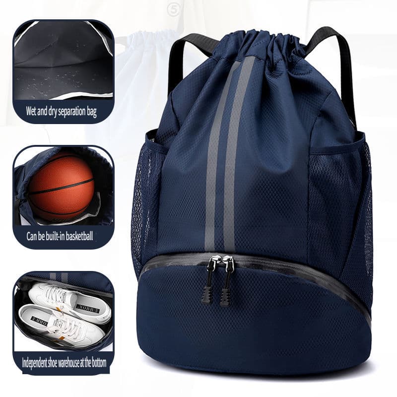TESHY Basquete Futebol bagpack Natação Unissex Mochila Com Cordão Impermeável-Bolsa De Ginástica , Esportiva Para Caminh