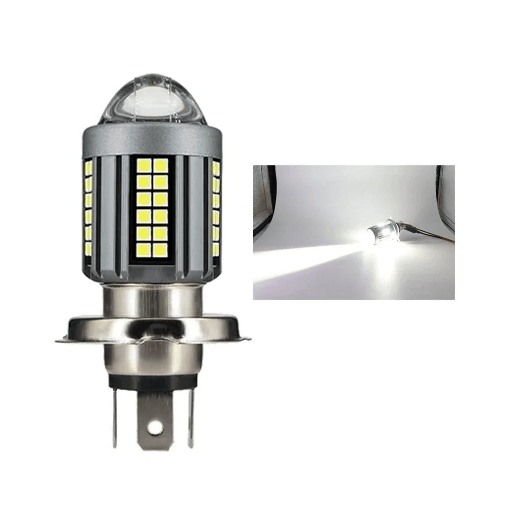 Luz De Projetor LED H4 6500K De Alto Desempenho Para Motocicletas-360 ° Visão