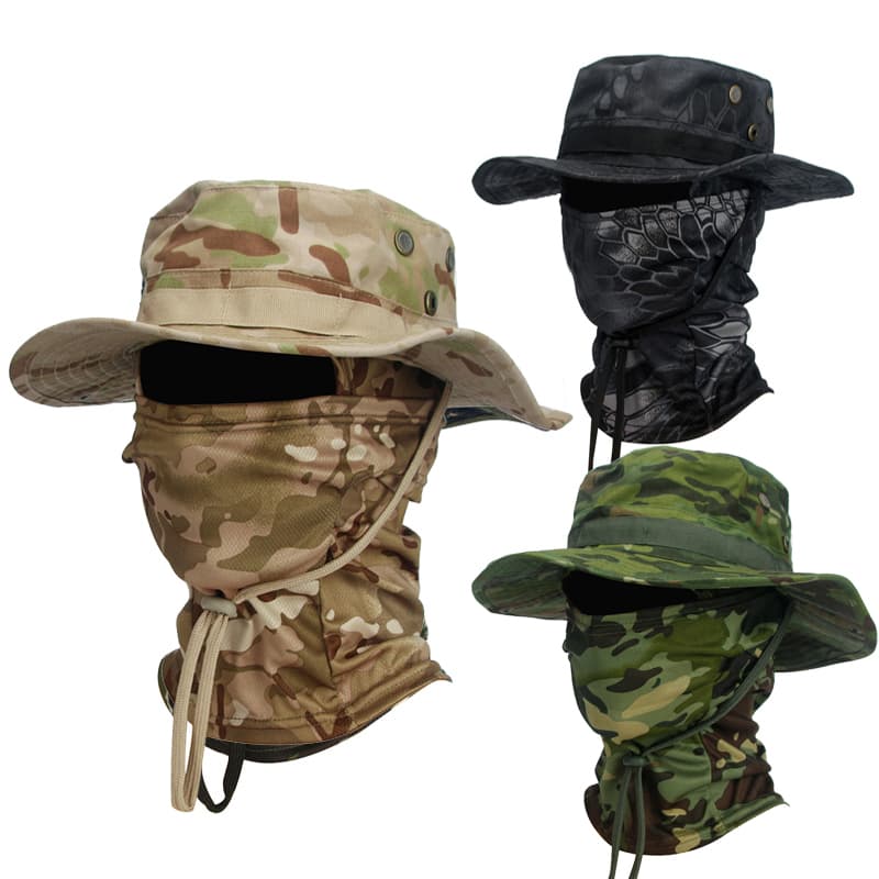 Boonie Chapéu Balaclava Terno Dobrável Macio Proteção Solar Boné De Pesca Respirável Pescador Caça Ao Ar Livre Amplo Pro