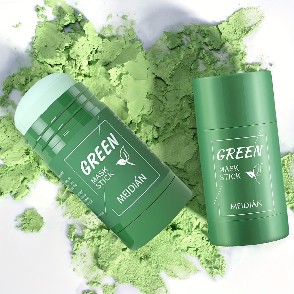 Múltiplas combinações de bastões de lama de chá verde - controla a oleosidade e remove acne e cravos.